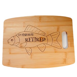 Bamboo Wood Engraved Cutting Board - O&#39;Fishally Retired