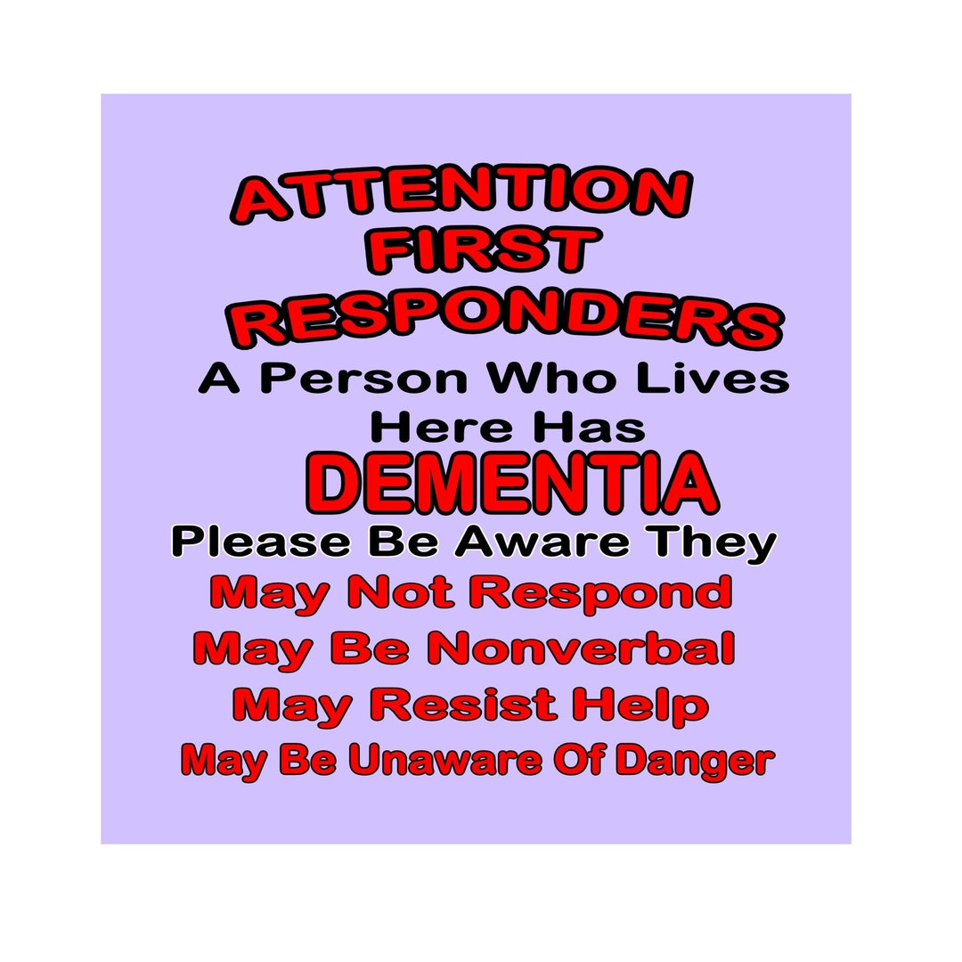 Someone With Dementia Lives Here Window Door Decal Sticker Etsy