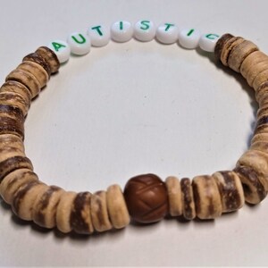 Autistic Awareness Donut Beaded Stretchy Bracelet