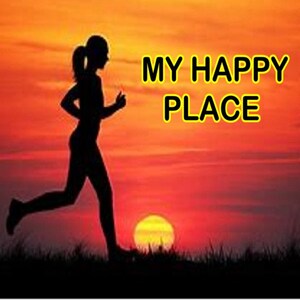 Unique MY HAPPY PLACE-Running (Female) Kitchen Refrigerator Magnet
