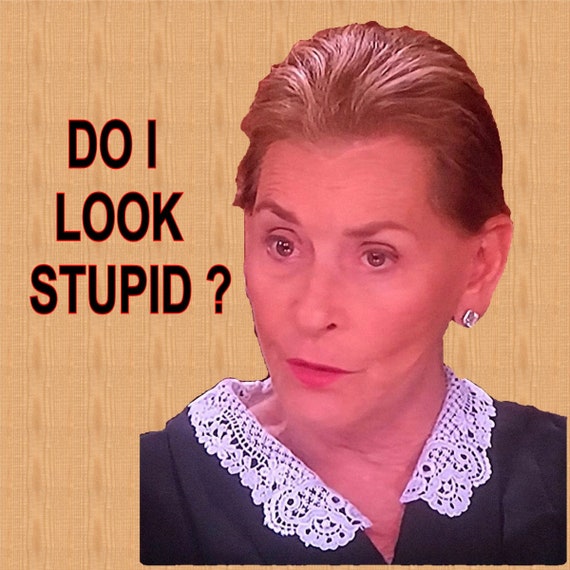 Judge Judy Do I Look Stupid Refrigerator Magnet Etsy