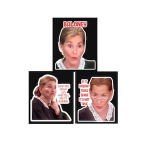 Judge Judy Refrigerator Magnets-Matching Stickers