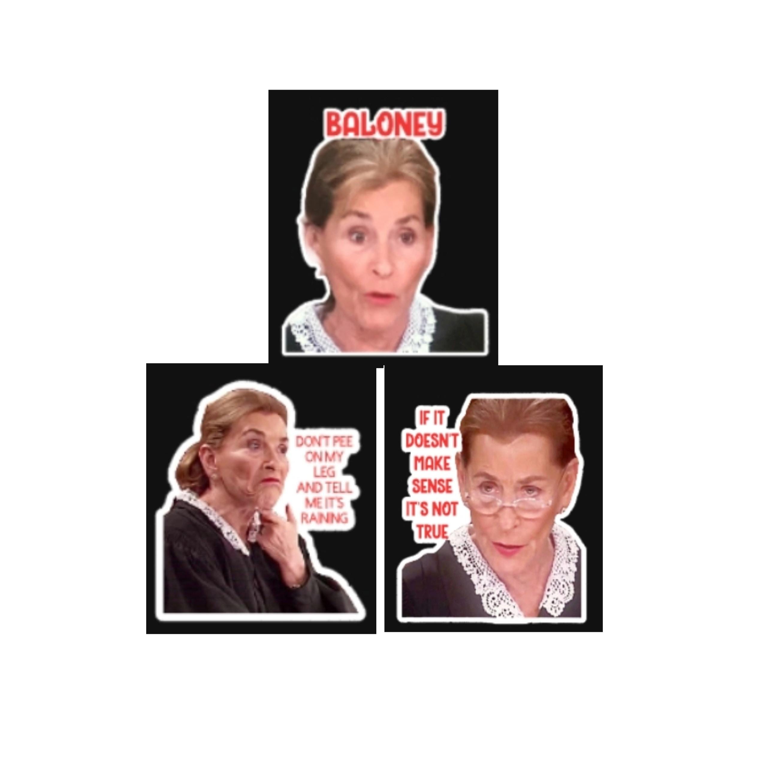 Judge Judy Refrigerator Magnets-Matching Stickers
