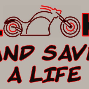 OLHE e SALVE uma VIDA Adesivo de carro de conscientização sobre motocicletas