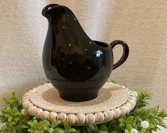 Ceramic Creamer/Pitcher- Black -  Vintage