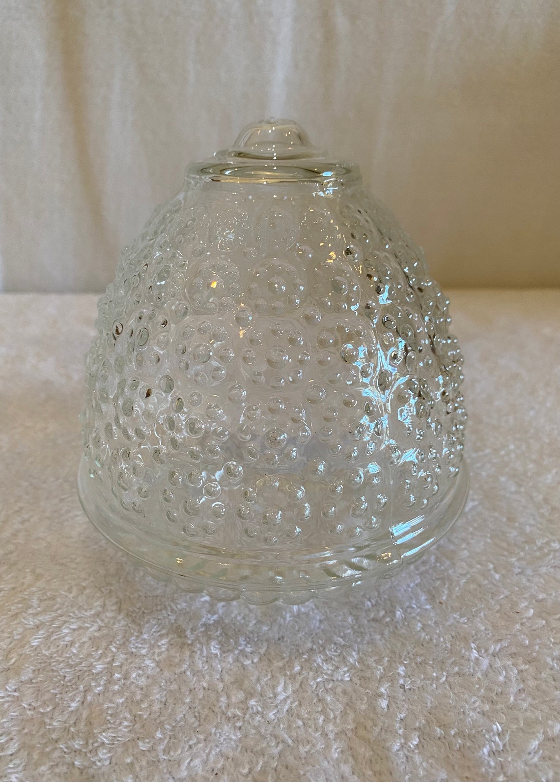 Replacement Globe for Ceiling Mount Light Fixture- Clear Glass- Raised ...