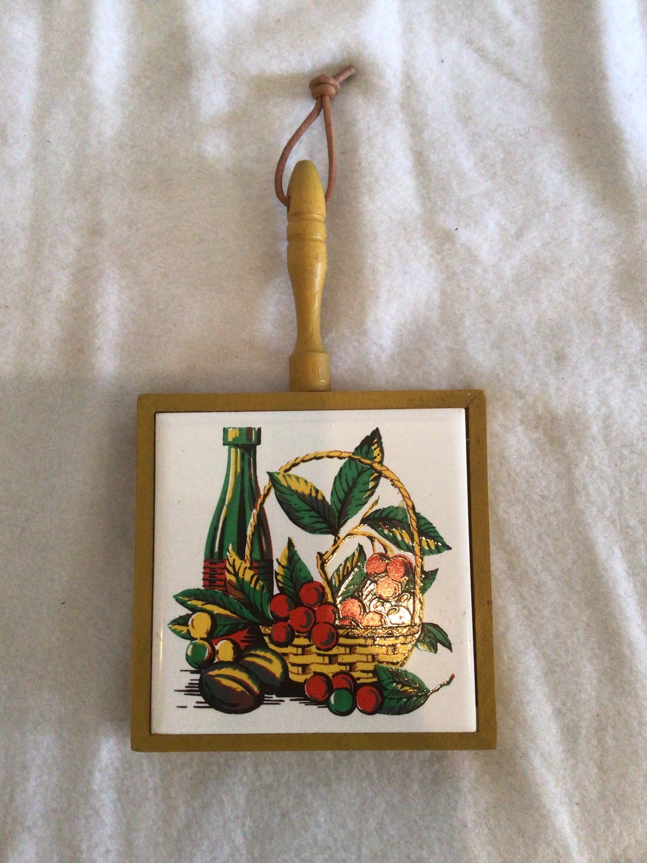 Vintage Ceramic Tile Trivet/Hot Plate with Wood Frame and Etsy
