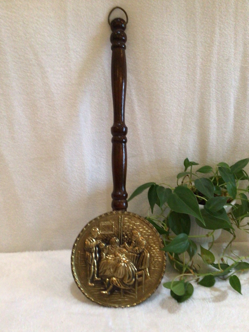 Brass Bed Warmer Tavern/pub Scene Made in England Vintage Etsy