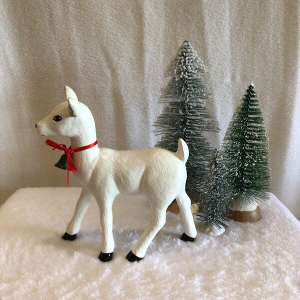 White Ceramic Deer Etsy
