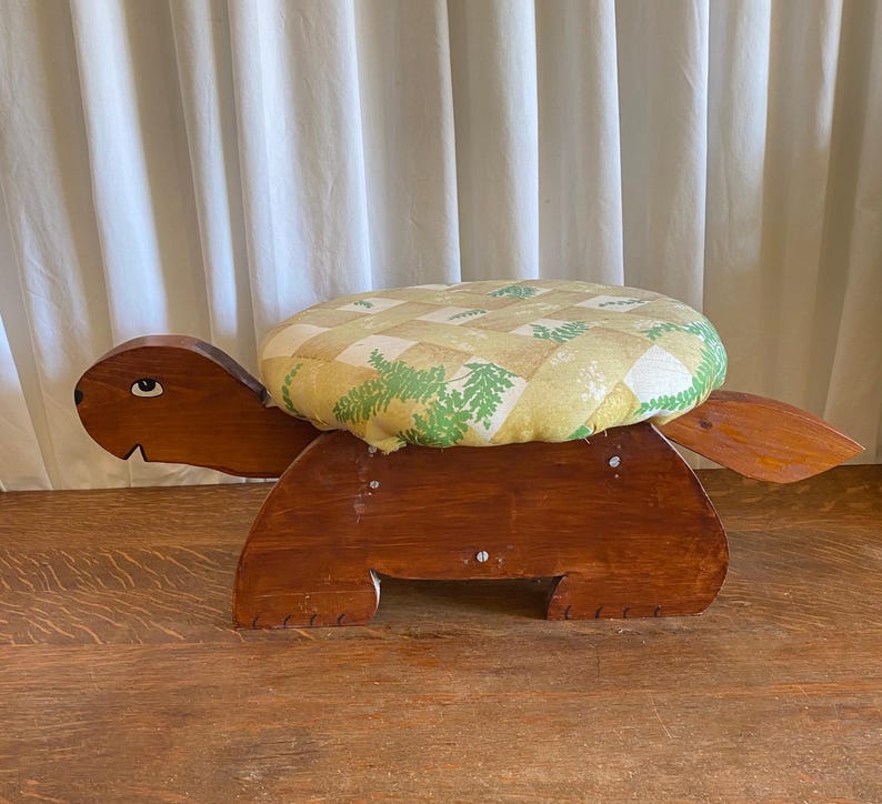 Large Turtle Footstool/knee Bench - Vintage - Etsy