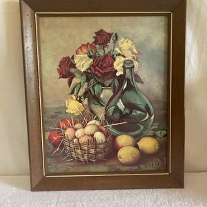 Vintage Picture Print - Henk Bos Still Life - Mid Century Modern Wall Art