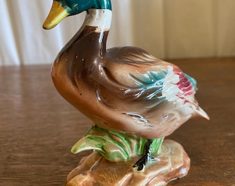 Duck Figurine- Ceramic- Vintage