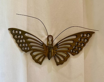 Brass Butterfly Wall Decor- Vintage