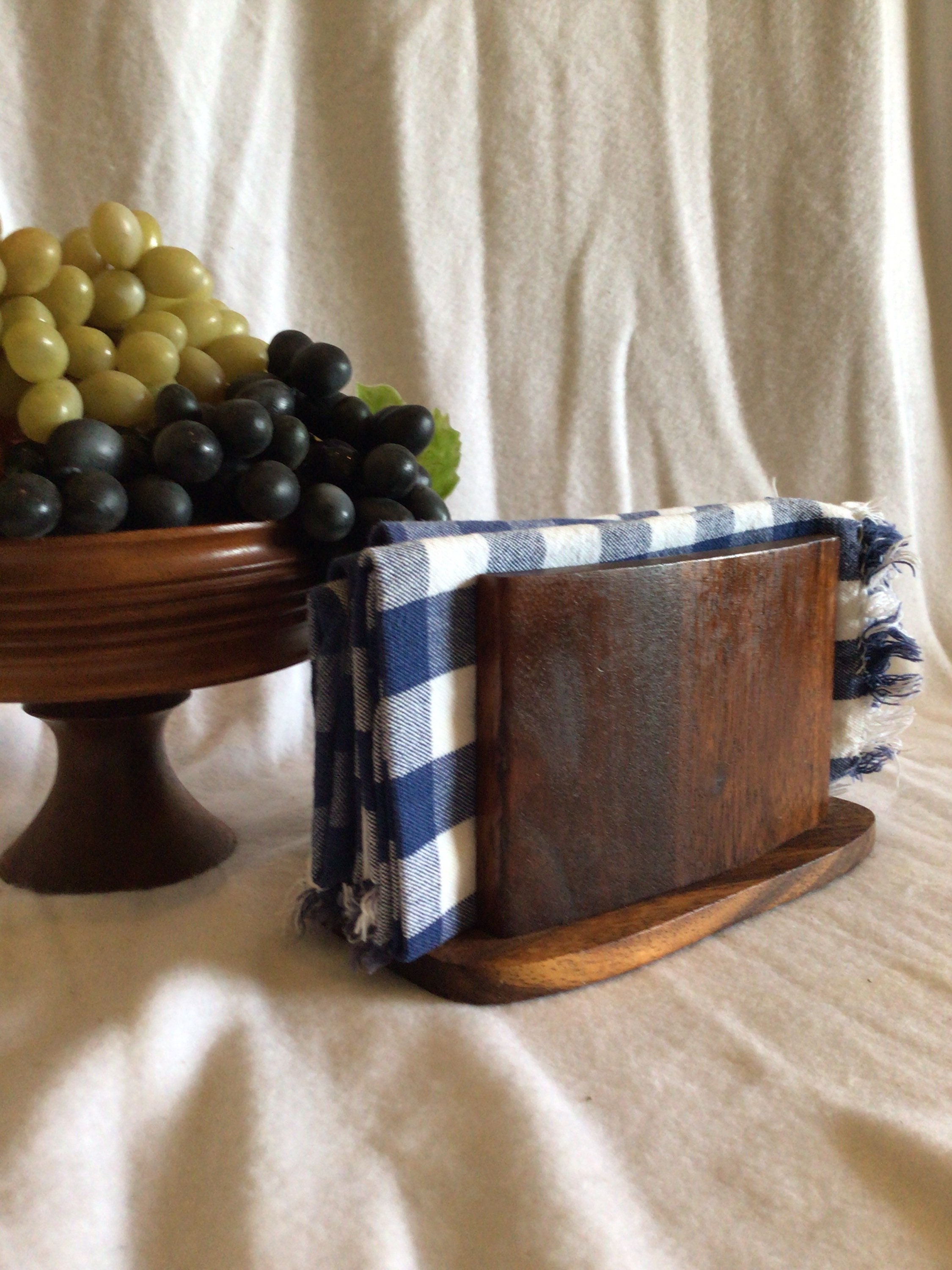 Vintage Wood Napkin Holder/Mail Holder Pomerantz Made in Etsy