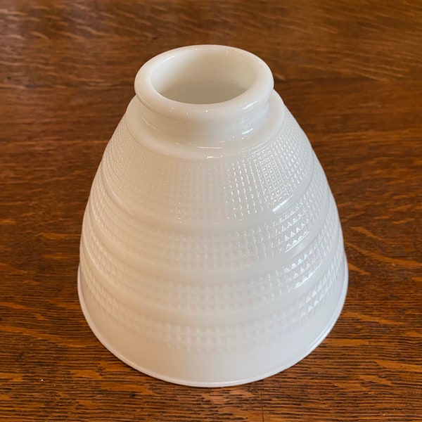 Milk Glass Pendant Light Shade - Vintage