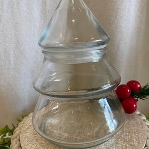 Anchor hocking christmas tree candy jar