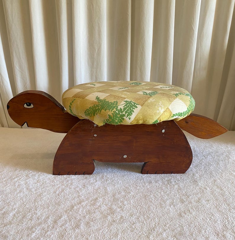 Large Turtle Footstool/knee Bench - Vintage - Etsy
