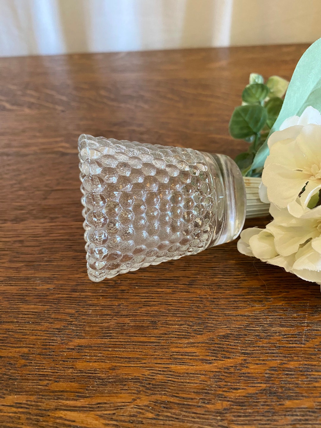 Votive Candle Cup With Peg Hobnail Votive Candle Cup Vintage Etsy