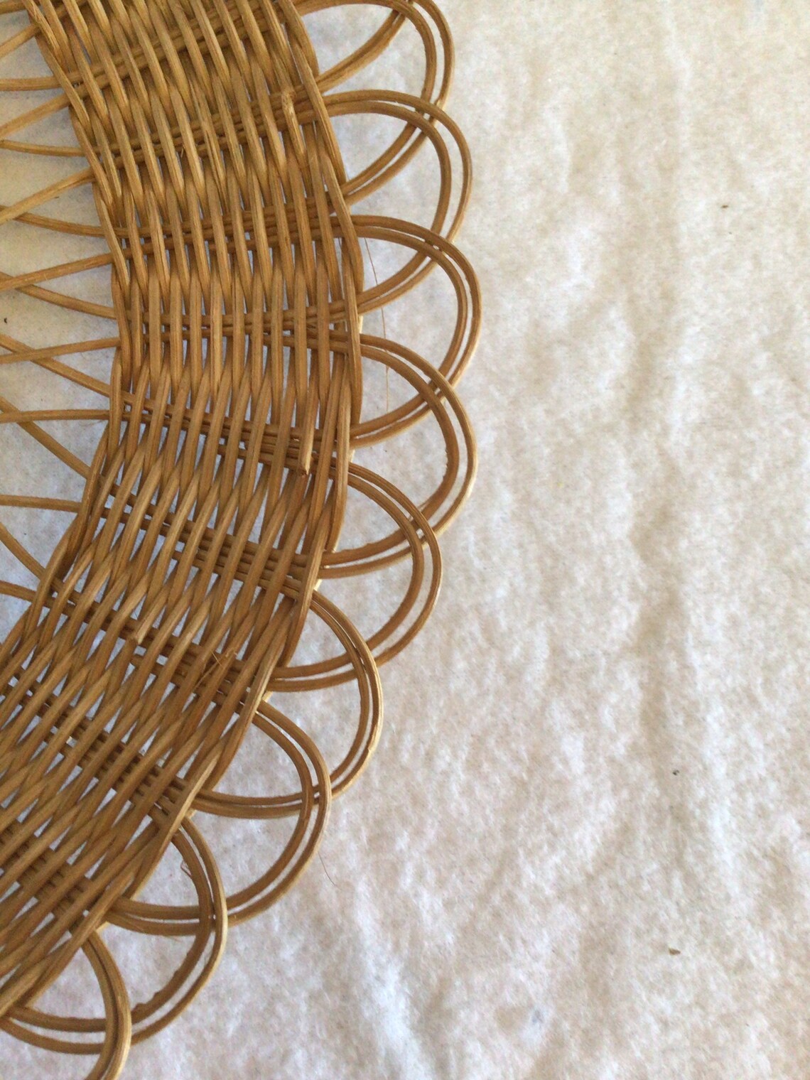 Vintage Boho Round Wicker Wall Decor Etsy