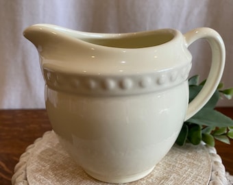 Vintage Ceramic Creamer: Hobnail Beaded Border, Southern Living