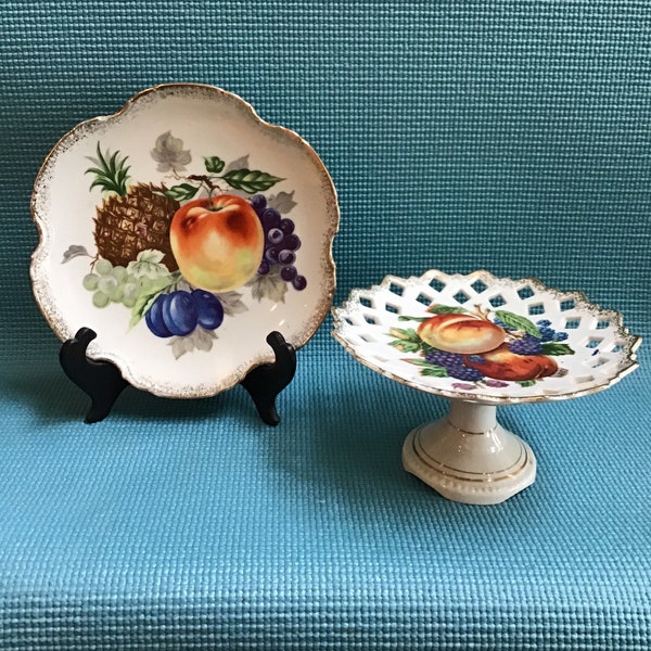 Antique Fruit Plate Etsy
