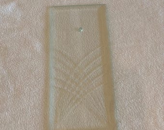 Clear Beveled Glass Chandelier Panels - 10 Overlapping Curved Lines - Vintage