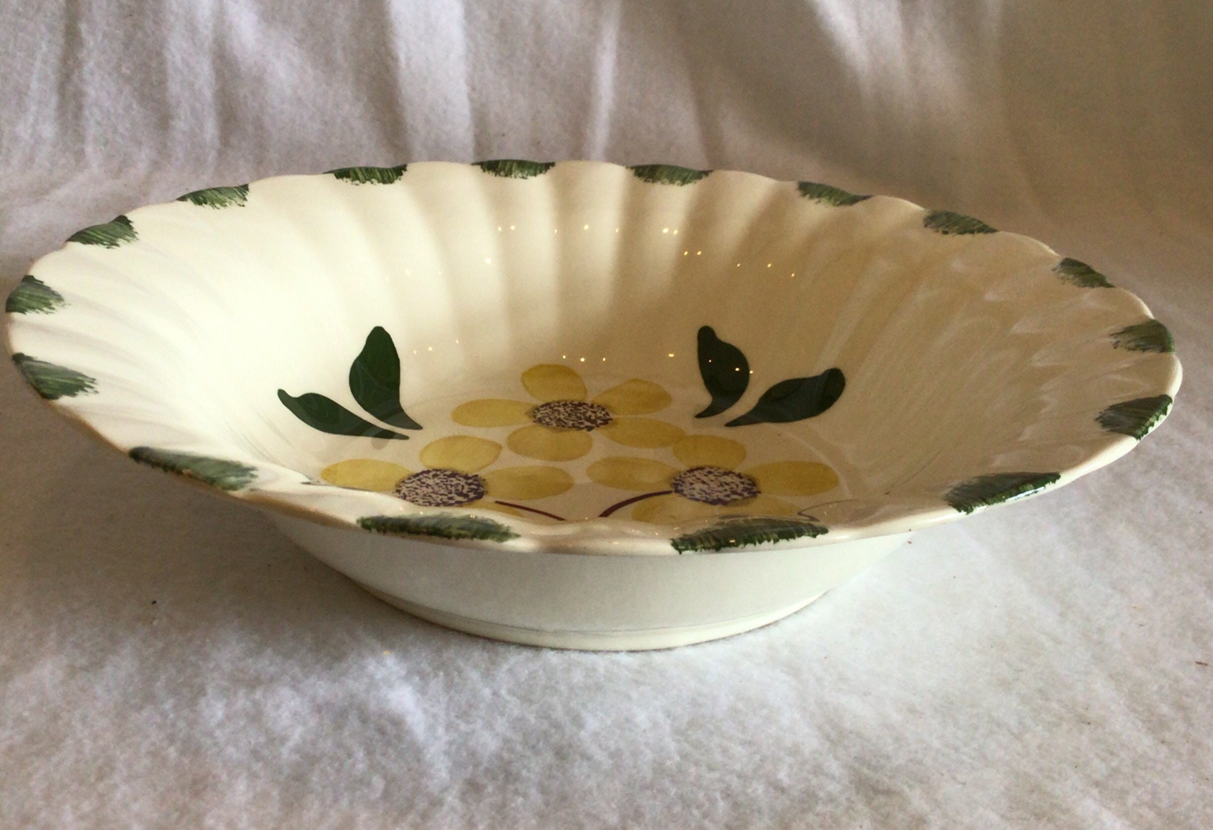 Vintage Blue Ridge Southern Potteries Serving Bowl 14F Yellow Etsy