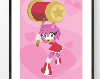 Sega- Amy Rose Print
