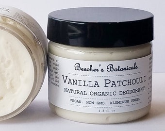 VANILLA PATCHOULI natural deodorant cream | warm + relaxing | organic vegan zero waste skincare | 24 hour odor protection