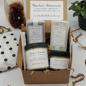 PATCHOULI spa gift set | organic body butter, natural deodorant, vegan face + body soap | vegan zero waste skincare