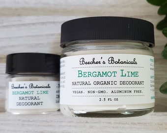 BERGAMOT LIME natural deodorant cream | organic vegan zero waste