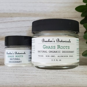 GRASS ROOTS natural deodorant cream | vetiver, lavender, lemon | organic vegan zero waste skincare
