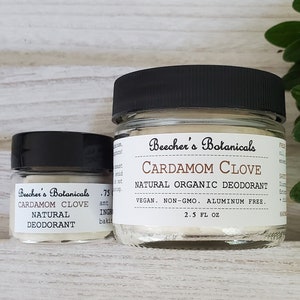 CARDAMOM CLOVE natural deodorant cream jar | organic vegan zero waste