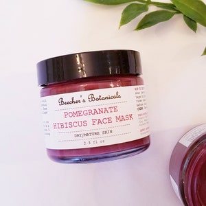 face mask | mature skin | pomegranate hibiscus | skinfood hydrating mask | organic vegan natural zero waste