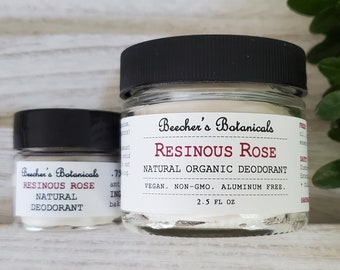 ROSE DEODORANT cream | organic, vegan, zero waste, all natural, homemade, baking soda