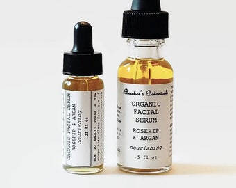 nourish | organic facial serum | plumping rosehip + argan face oil | vegan zero waste