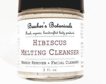 organic COLD CREAM | hibiscus flower + lavender melting oil cleanser | makeup remover | calming