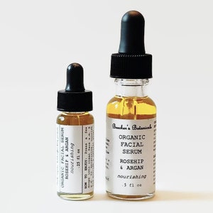 nourish | organic facial serum | plumping rosehip + argan face oil | vegan zero waste