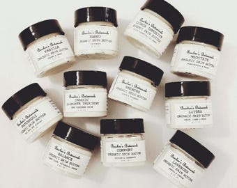 all natural mini deodorant cream SAMPLES | travel trial size | organic, vegan, women, men, baking soda, homemade