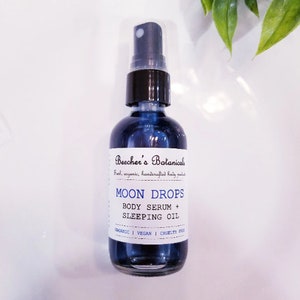 MOON DROPS body serum | calming blue body oil + beauty sleep serum | vegan zero waste skincare