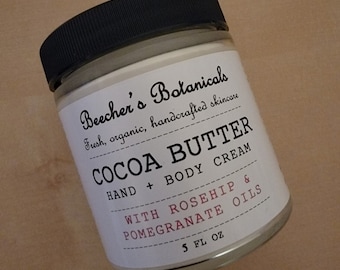 COCOA BUTTER Hand + Body Cream | Natural, Organic, Vegan, Eco Friendly, Minimalist Skincare
