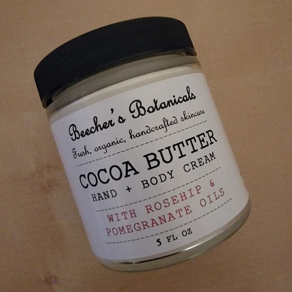 COCOA BUTTER Hand + Body Cream | Natural, Organic, Vegan, Eco Friendly, Minimalist Skincare