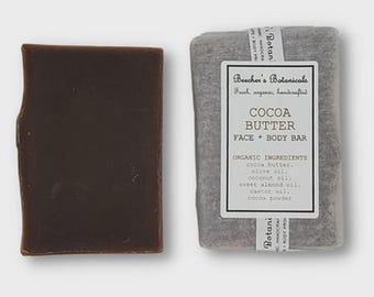 Organic Cocoa Butter Handmade Soap | Stretch Marks | Chocolate Lovers Gift | Vegan Zero Waste Skincare