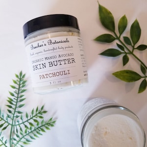 PATCHOULI BODY BUTTER | organic  | body + face | vegan zero waste skincare