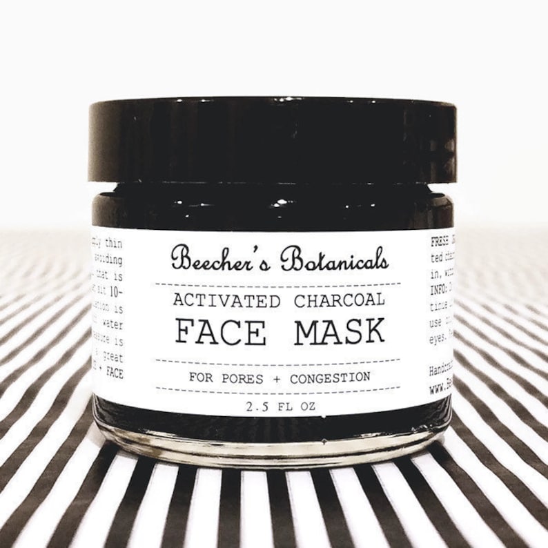 ACTIVATED CHARCOAL Face Mask Oily Skin Acne Organic Vegan Etsy