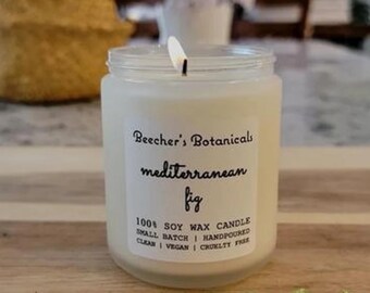 Fig Container Candle | Soy Wax | Vegan, Non Toxic + Soot Free