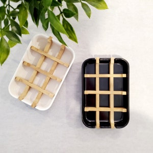 ZERO WASTE soap dish draining soap dish biodegradable eco friendly compostable bamboo fiber plastic free image 1