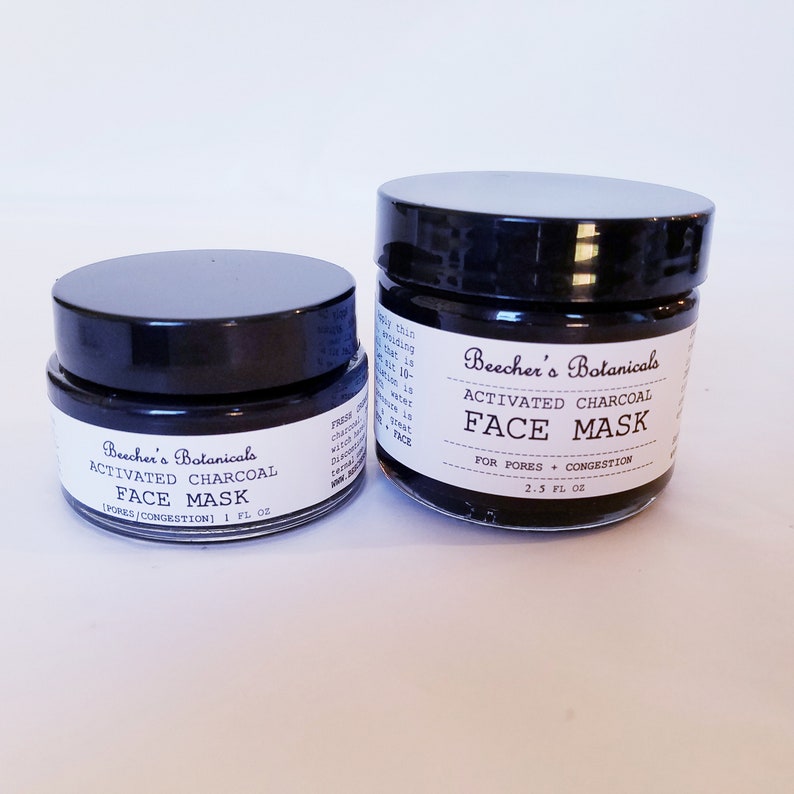 ACTIVATED CHARCOAL Face Mask Oily Skin Acne Organic Vegan Etsy