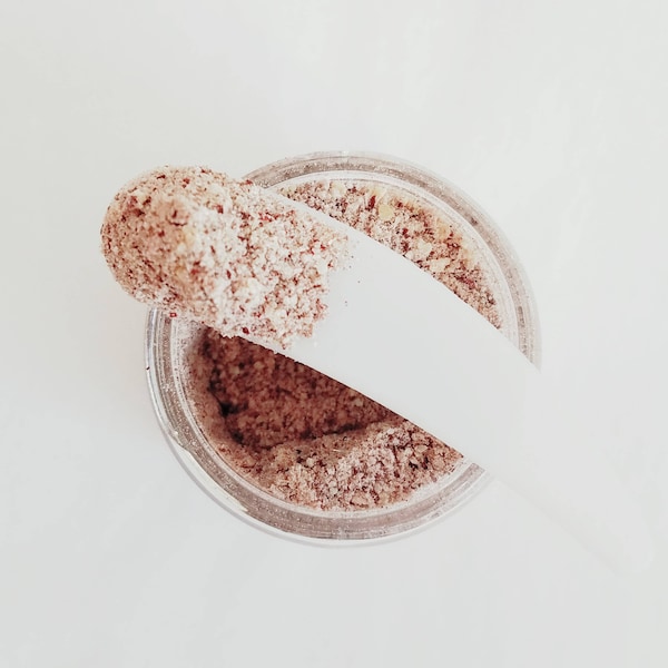PAPAYA ENZYME cleansing grains | exfoliate | hibiscus | cleansing face scrub | organic + vegan zero waste skin food