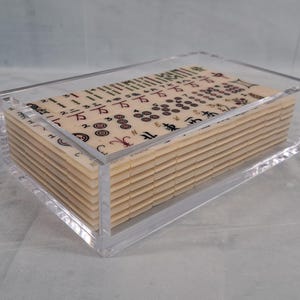 Mah Jongg Tile Display Box, Acrylic/Lucite.  Don’t just play… display!